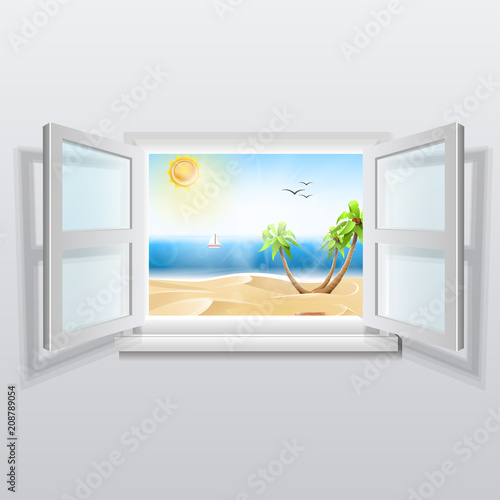 Open window with summer views