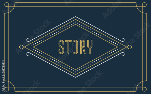 Art Deco Story Frame (Live Stroke Path)