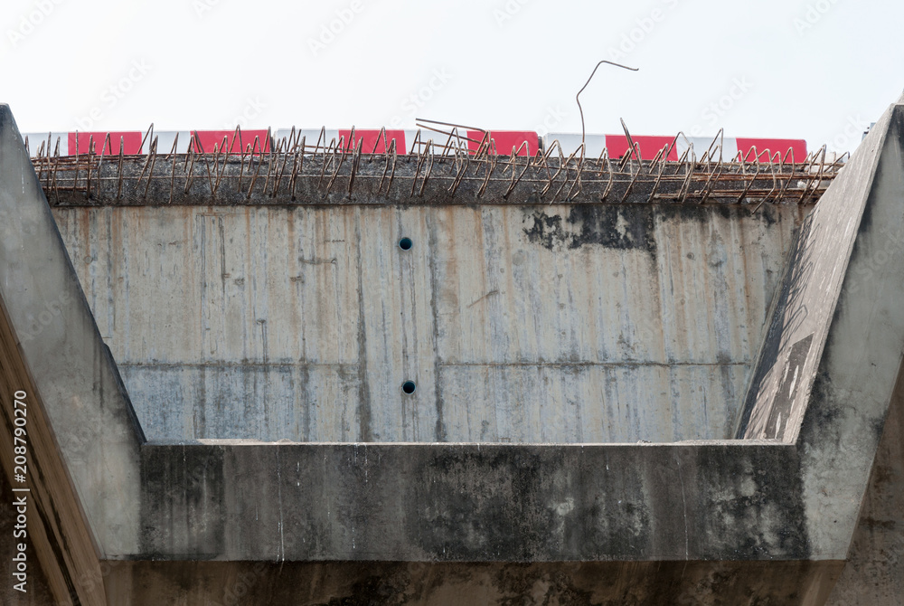 End way of the city expressway bridge. End way of the city expressway bridge.
