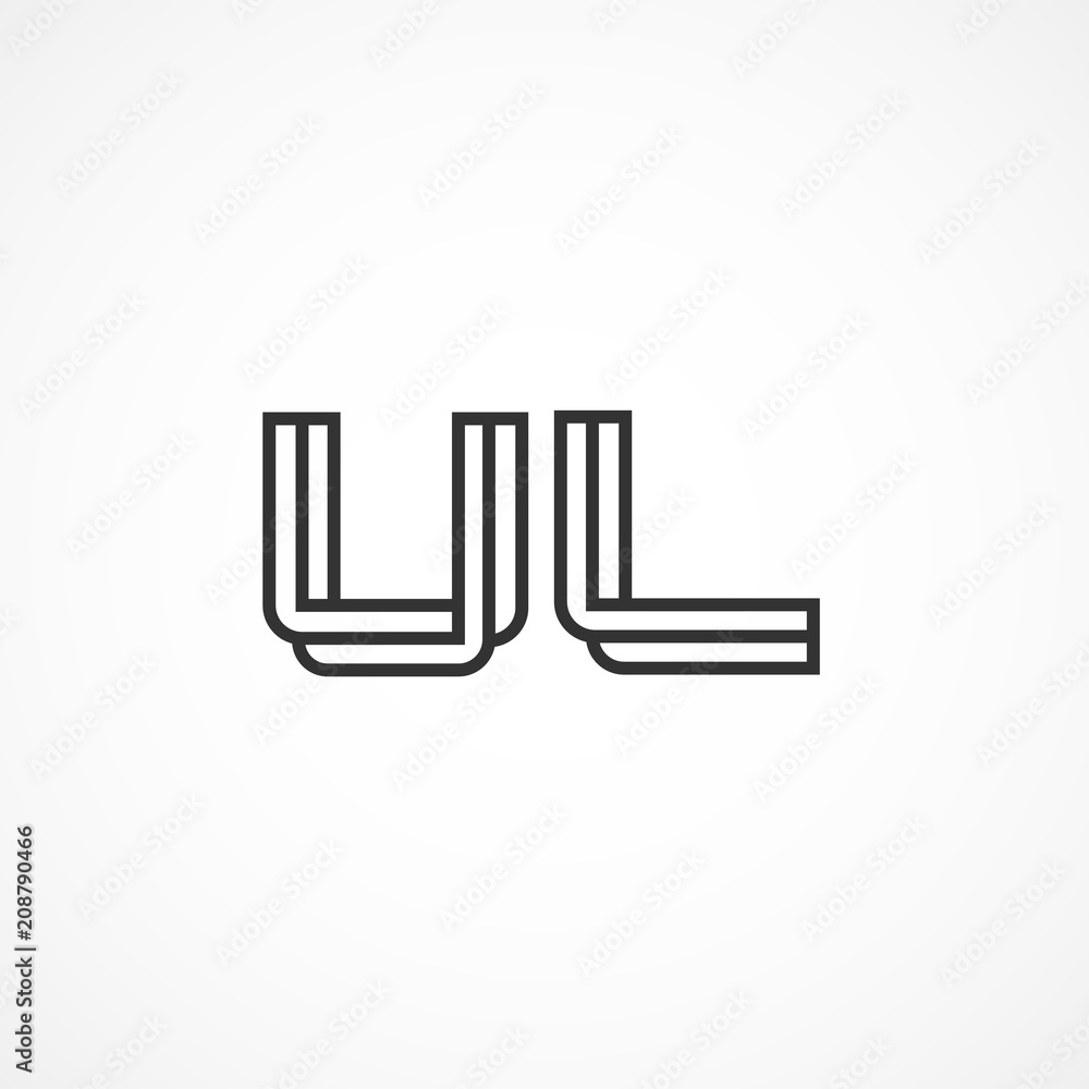 Initial Letter UL Logo Vector Design Initial Letter UL Logo Vector Design