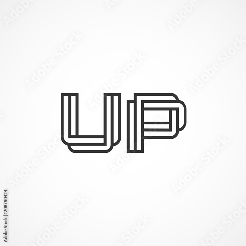 Initial Letter UP Logo Vector Design