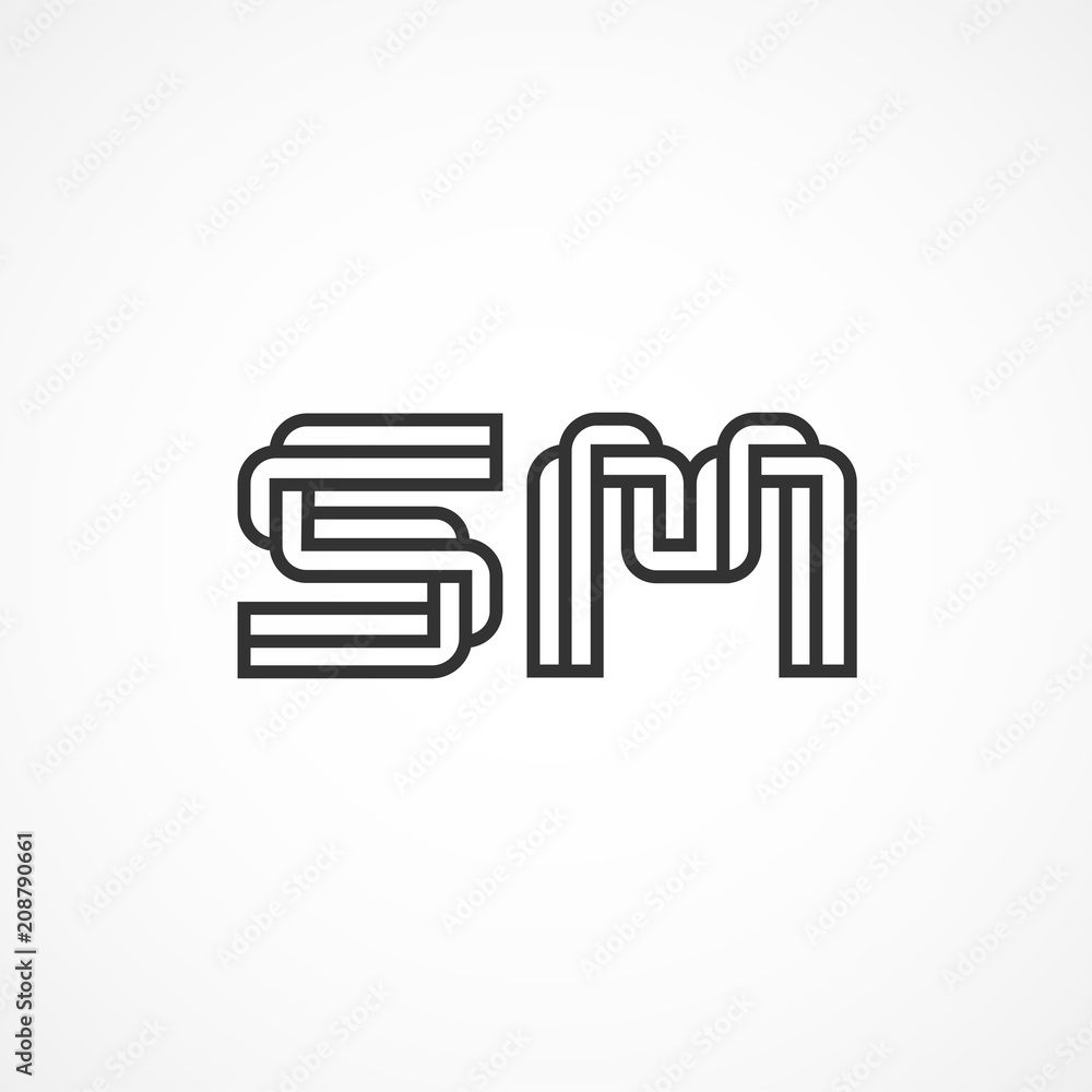 Initial Letter SM Logo Vector Design Initial Letter SM Logo Vector Design