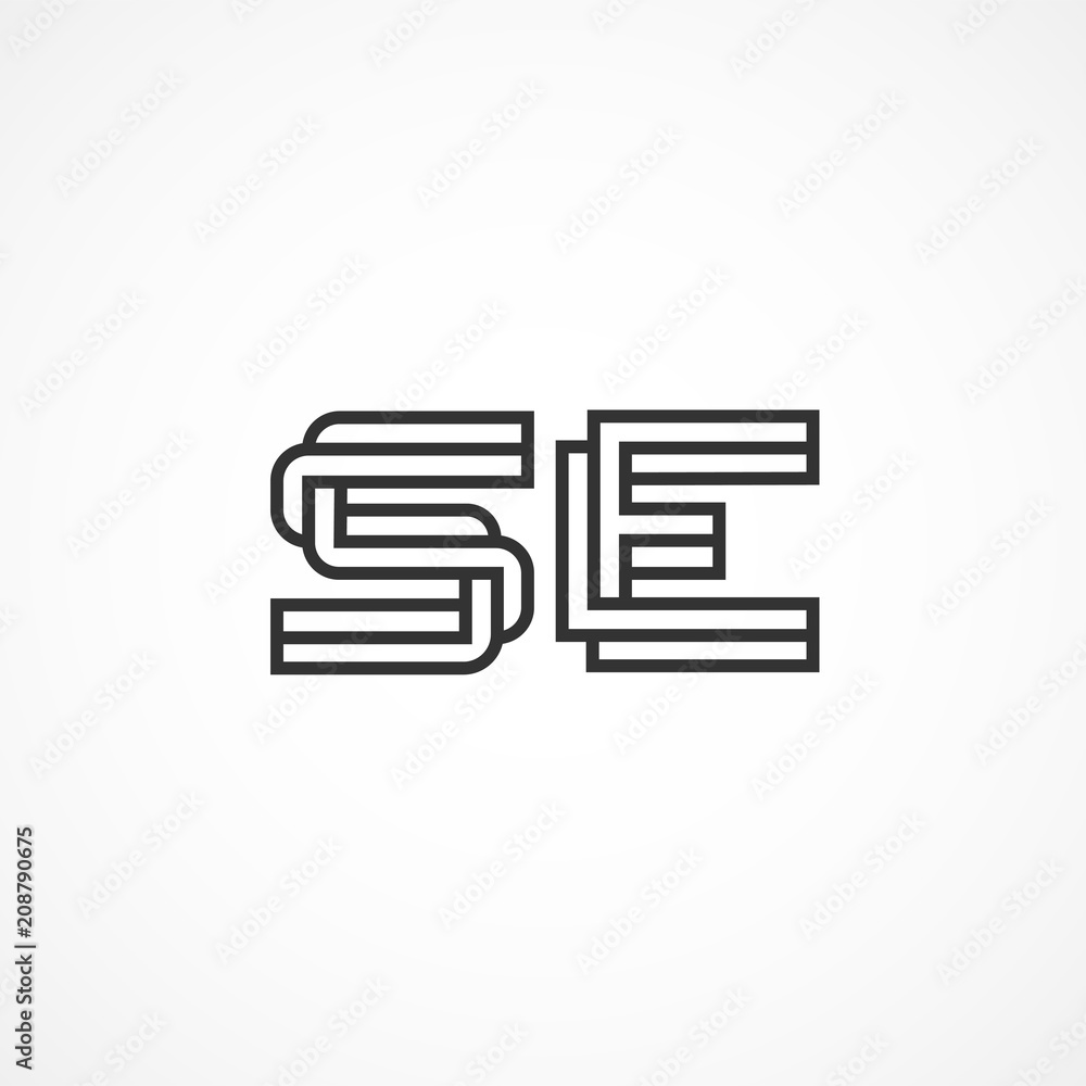 Initial Letter SE Logo Vector Design Initial Letter SE Logo Vector Design
