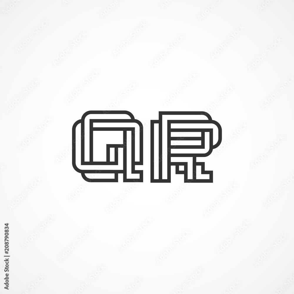 Initial Letter QR Logo Vector Design Initial Letter QR Logo Vector Design
