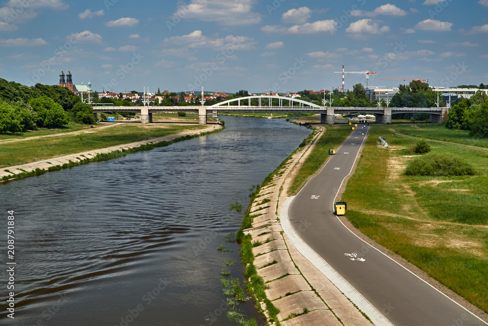  Bridge on the river Warta in Poznan..