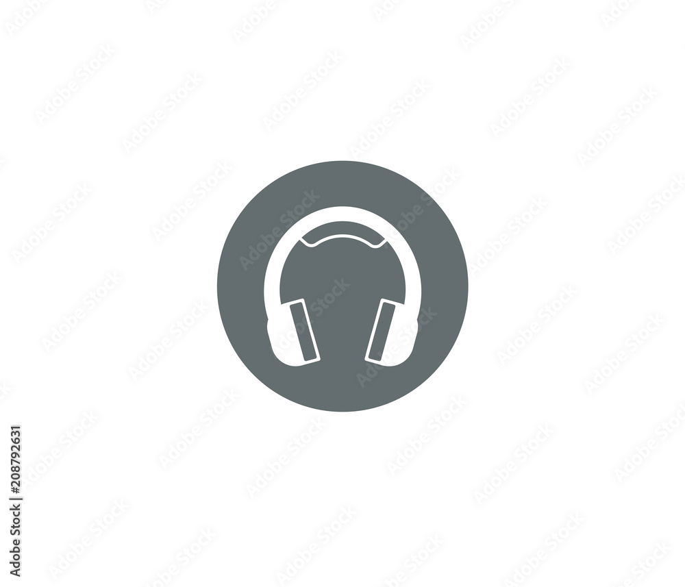 Headphone flat icon Headphone flat icon