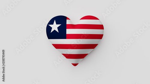 Corazón bandera Liberia. 3D Free Download Corazón bandera Liberia. 3D - GFXLoad