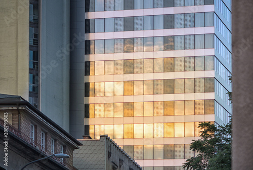 High-rise glass house. Skyscraper in Ljubljana.