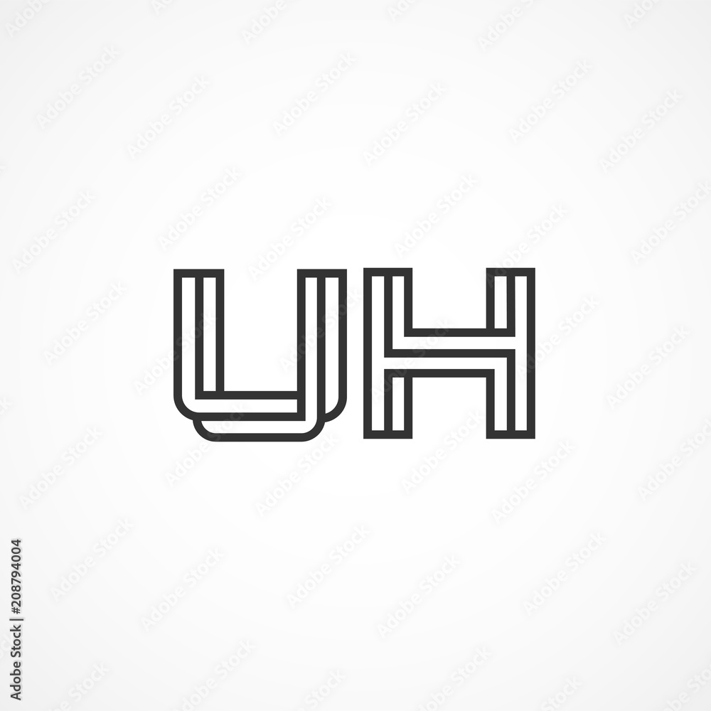 Initial Letter UH Logo Vector Design Initial Letter UH Logo Vector Design