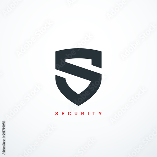 Vector security shield icon. Security logo