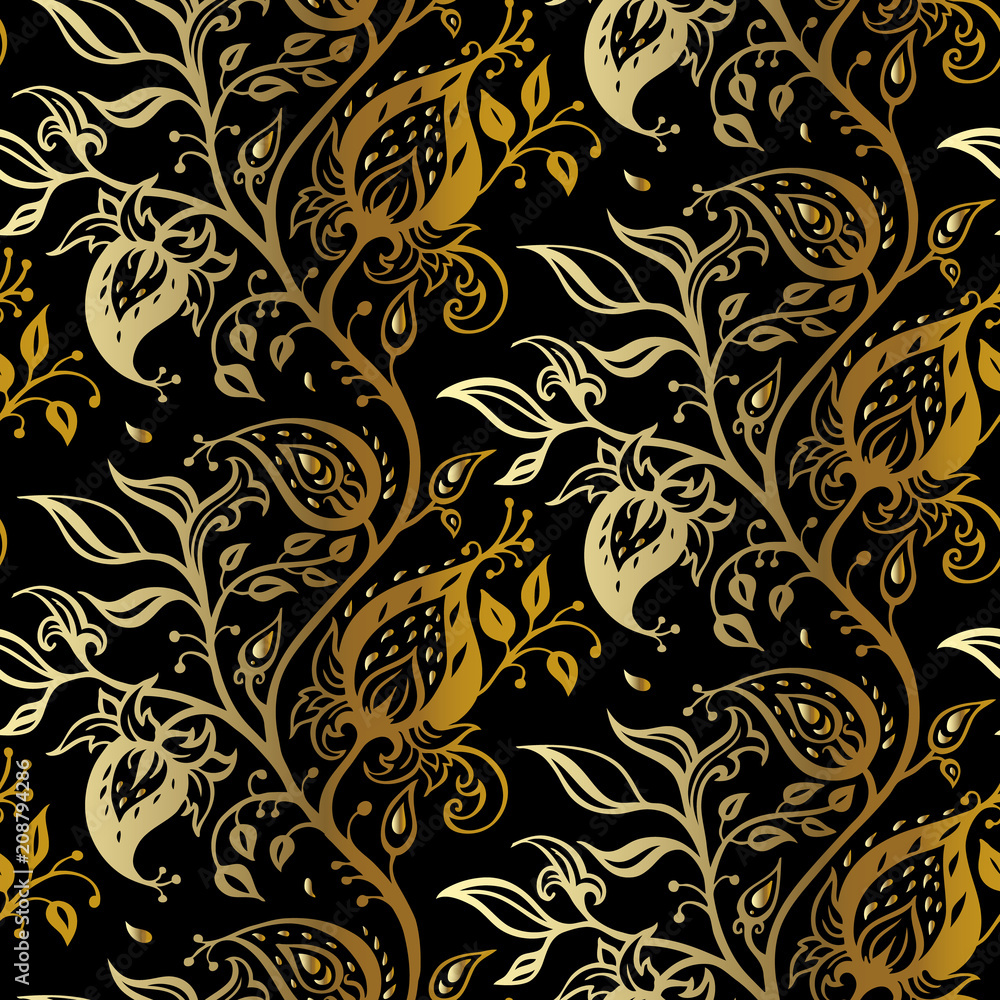 Paisley background. Hand Drawn ornament. Vector illustration