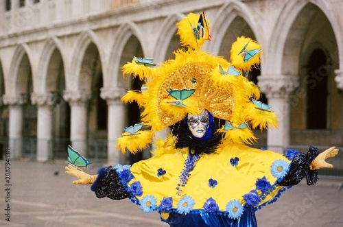 carnival art artist dress sorrow beauty mask face yellow 