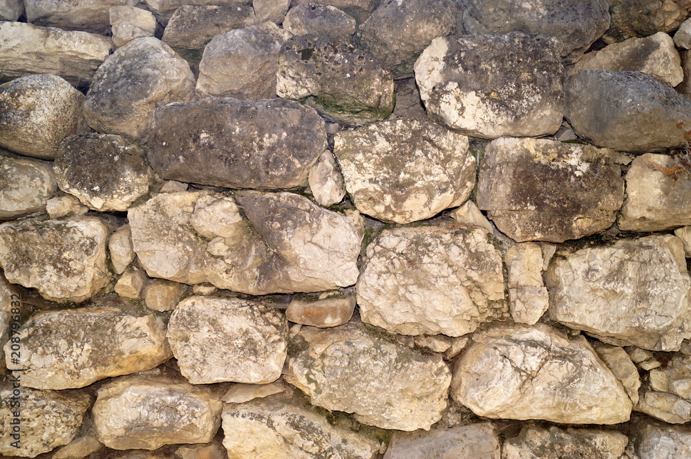 Stone wall. Texture of nature. Background for text, banner, label.