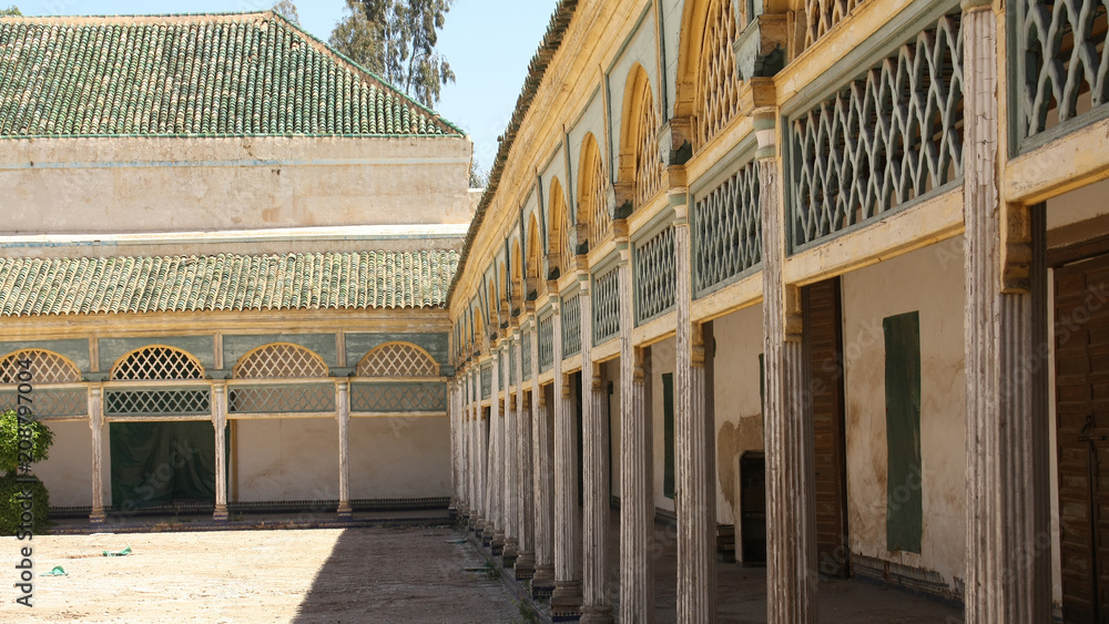 Patio del Palacio Bahía en Marrakech, Marruecos