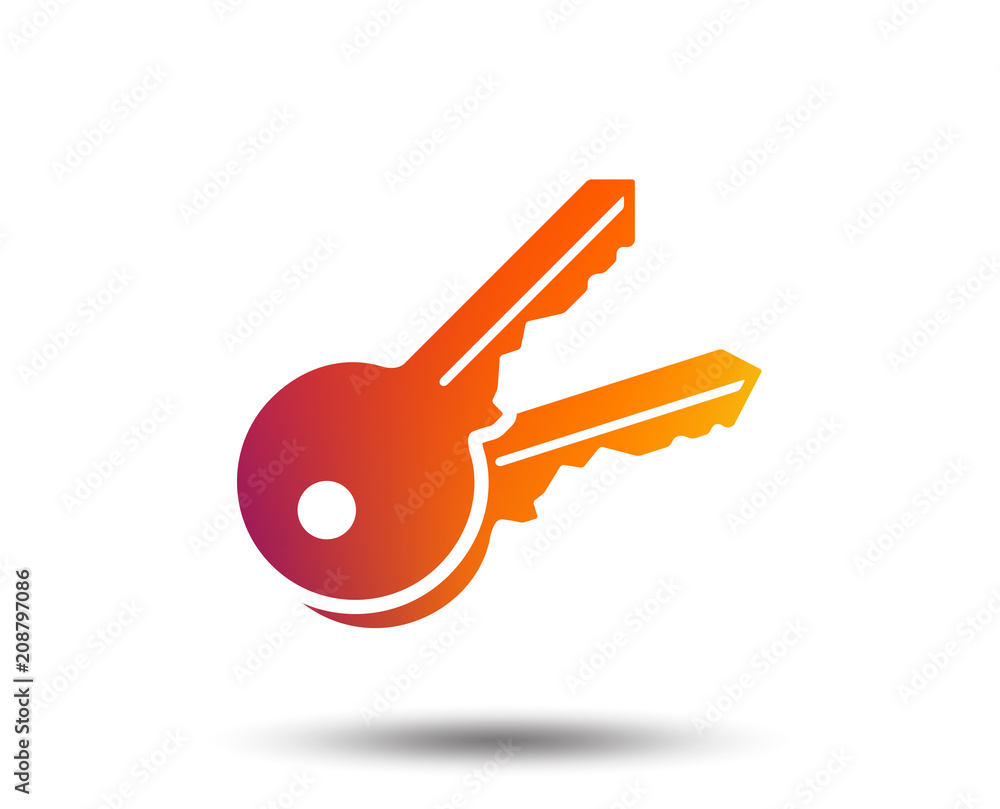 Keys sign icon. Unlock tool symbol. Blurred gradient design element. Vivid graphic flat icon. Vector Keys sign icon. Unlock tool symbol. Blurred gradient design element. Vivid graphic flat icon. Vector
