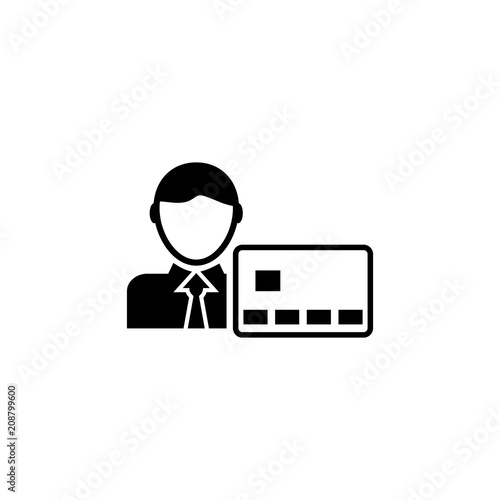 Banking, Financial Success, Online Shopping, E-commerce and Money concept. Flat Vector Icon. Simple black symbol on white background