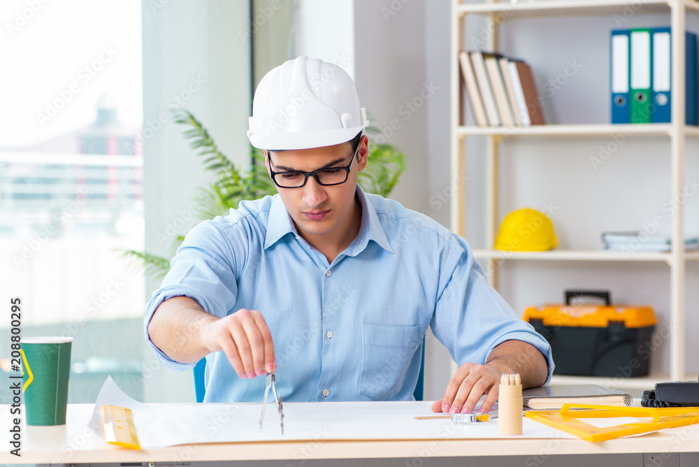 Construction engineer working on new project Construction engineer working on new project