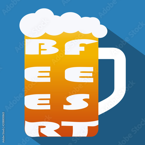beer fest alkohol festival on blue background. Alkohol happy