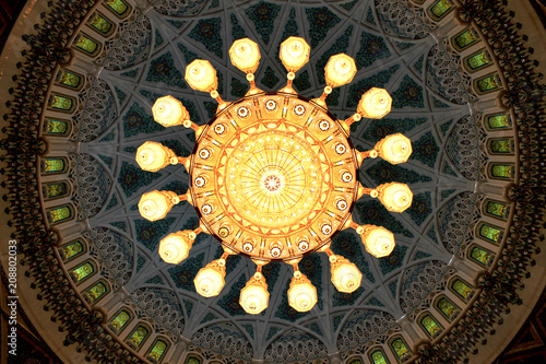 Chandilier light at Muscat Grand Mosque Oman