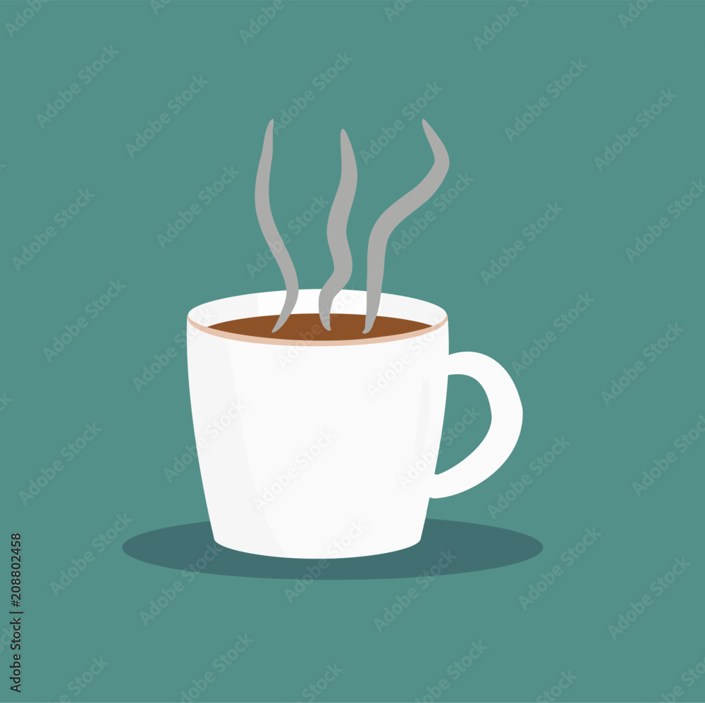 Obraz premium hot Coffee or tea cup vector illustration 