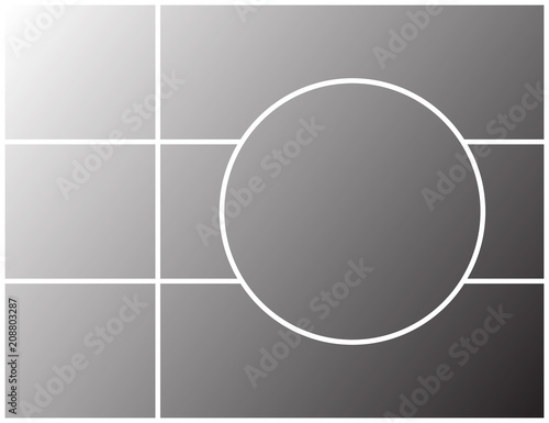 Montage frame template for photo collage