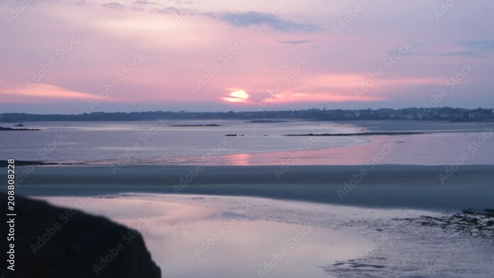 Sunrise over the Atlantic Ocean, Saint-Malo, France Sunrise over the Atlantic Ocean, Saint-Malo, France