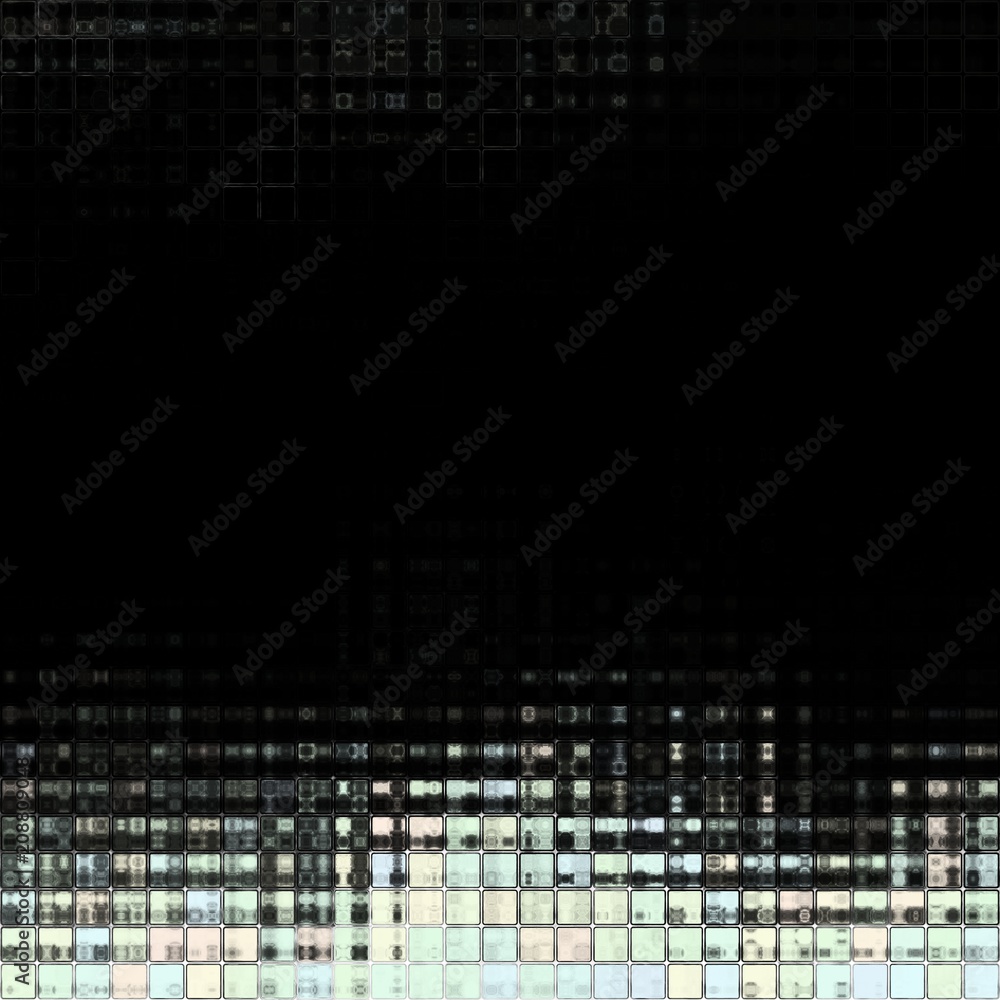 Abstract white glass crystal cubes tiles frame decor empty black background Abstract white glass crystal cubes tiles frame decor empty black background
