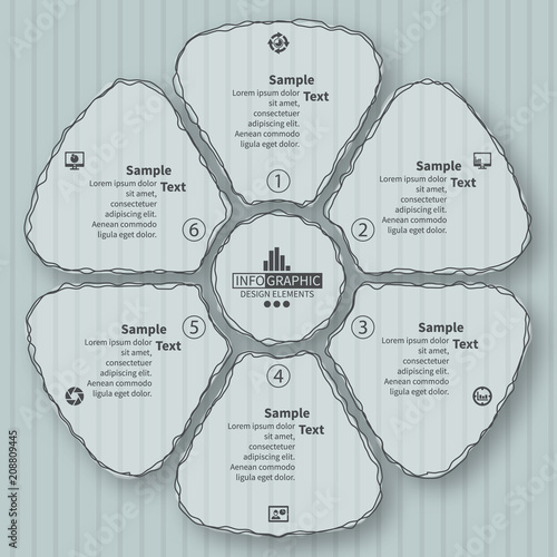 Abstract 3D Paper Infographics