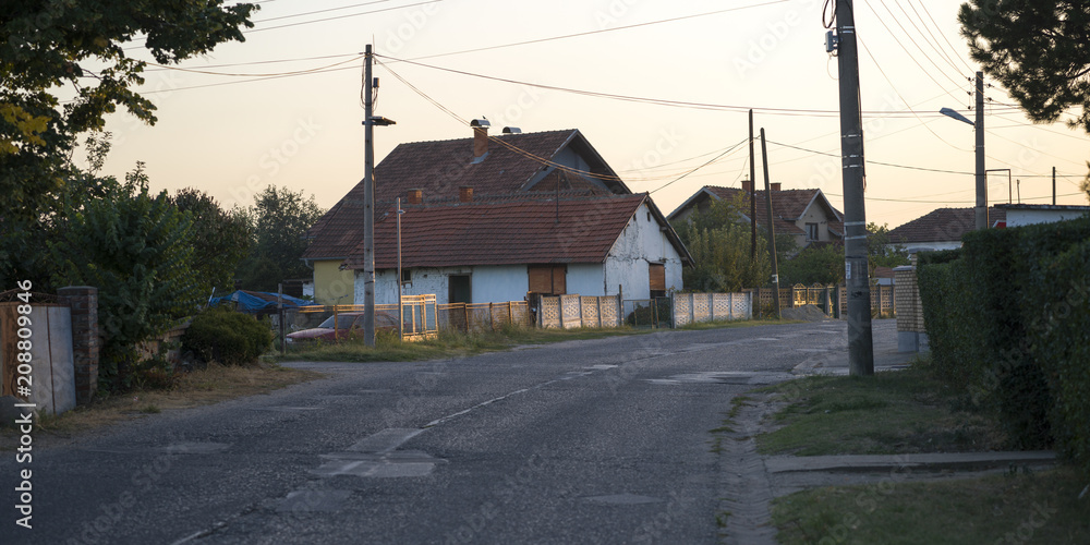 Houses along a street, Kostol, Kladovo, Bor District, Serbia