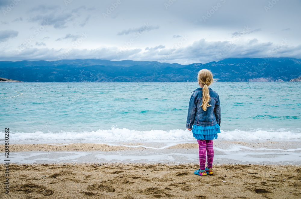 child on beach