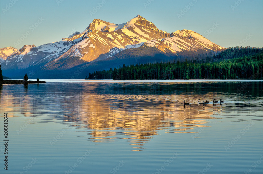 Maligne Lake reflection