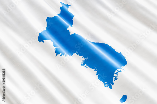 Fotografija Korean Unification Flag background, 3D rendering
