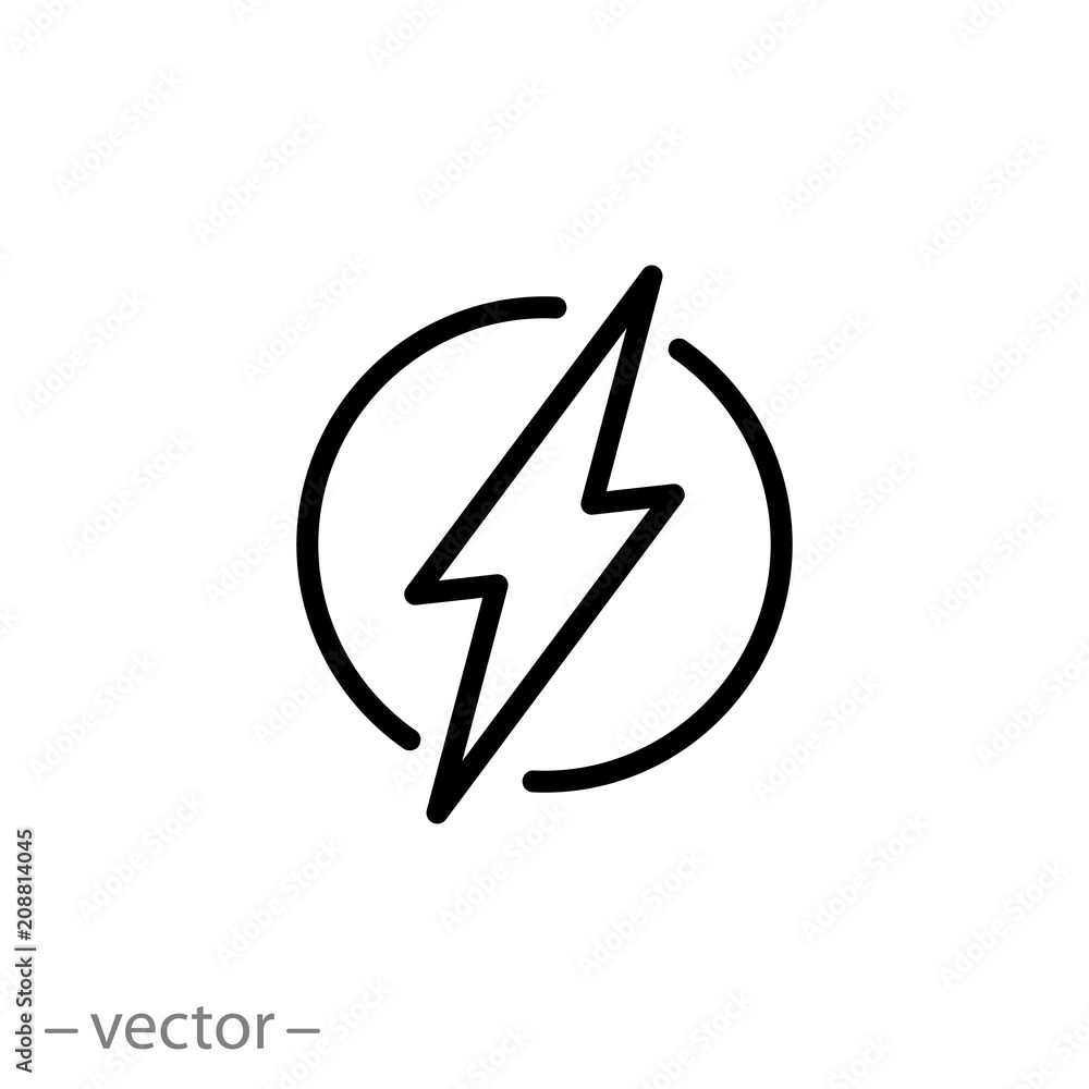 lightning icon vector lightning icon vector