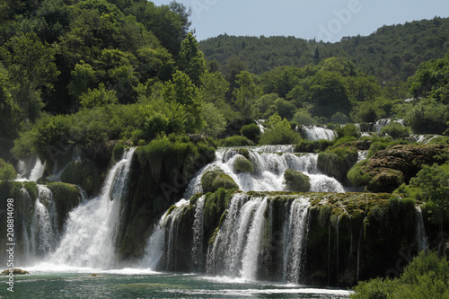 Spectacular waterfalls in Krka national park  Croatia