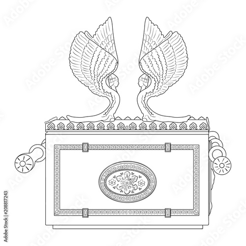 Ark of the Covenant. Vector illustration.