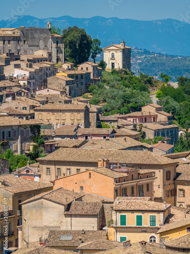 Panoramic view in Arpino, ancient town in the province of Frosinone, Lazio, central Italy.