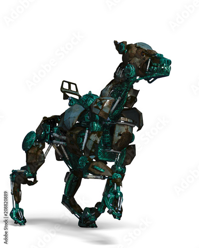 green guard dog robot is a security system