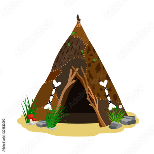 Ancient man hut
