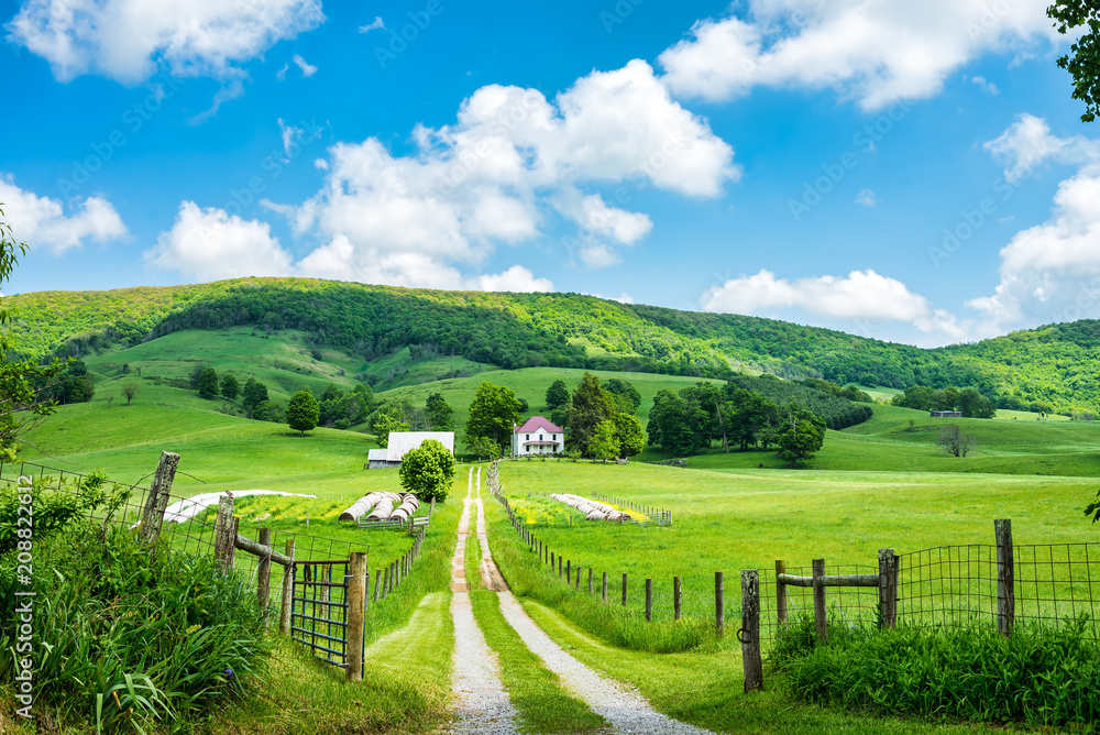 Scenic views of Burkes Garden in Tazewell County Virginia. Stock Photo