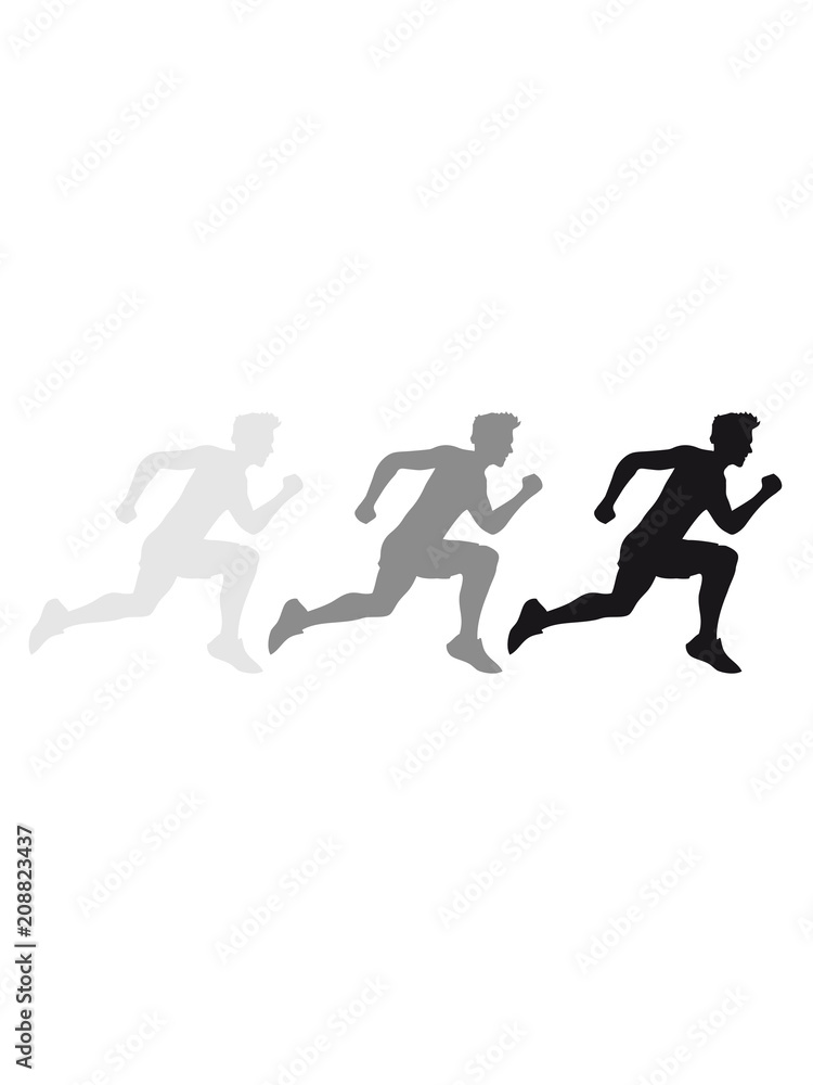 3 freunde team crew sport rennen sprinten schnell ausdauer training joggen laufen mann walken wettrennen fitness cool