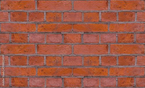 stone wall of red brick grunge background symmetrical flat pattern basis of design