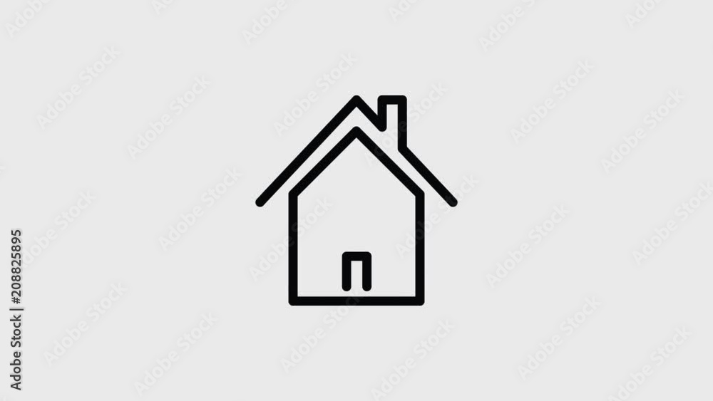 Home animated icon, video with transparent background Home animated icon, video with transparent background
