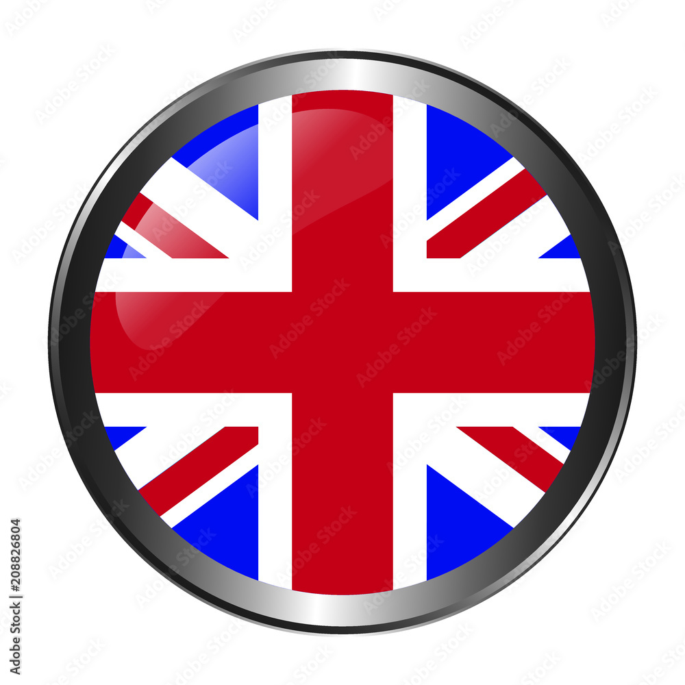 Obraz premium Button Groß Britannien Flagge