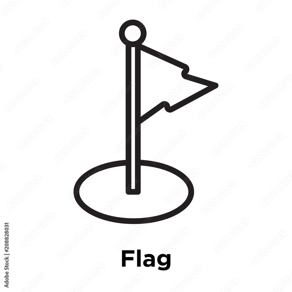 Flag icon vector sign and symbol isolated on white background, Flag logo concept, outline symbol, linear sign Flag icon vector sign and symbol isolated on white background, Flag logo concept, outline symbol, linear sign