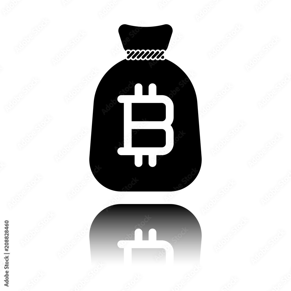 Black Bitcoin Money Bag 640002 Vector Art at Vecteezy
