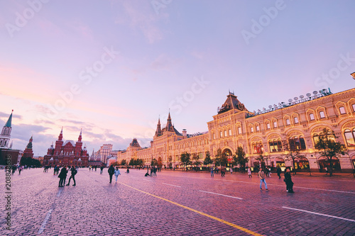 Tourism and architecture. Kremlin and Red Square in Moscow, Russia 0n the 19th of September 2017.