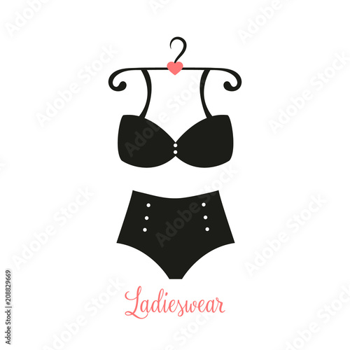 Women fashion logo design template Lingerie emblem