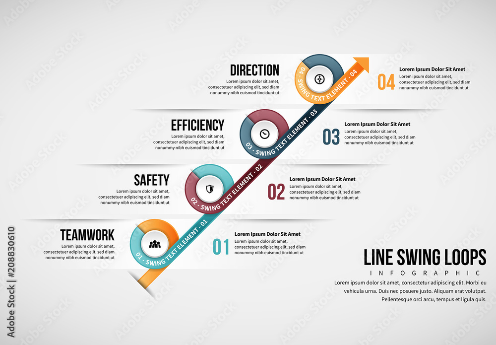 Line Swing Loops Infographic Stock Template | Adobe Stock