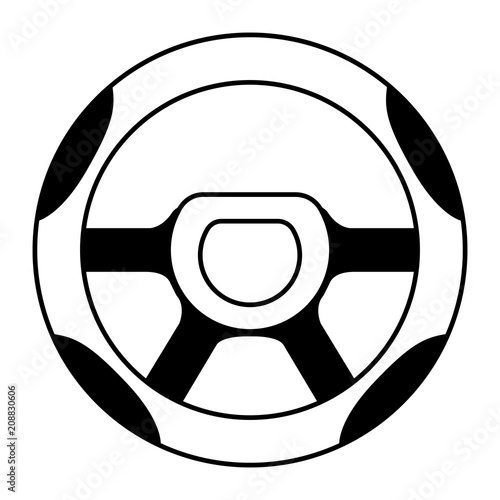 car wheel control icon vector illustration design