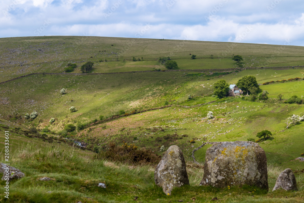 Standing Stone Circle in Dartmoor National Park